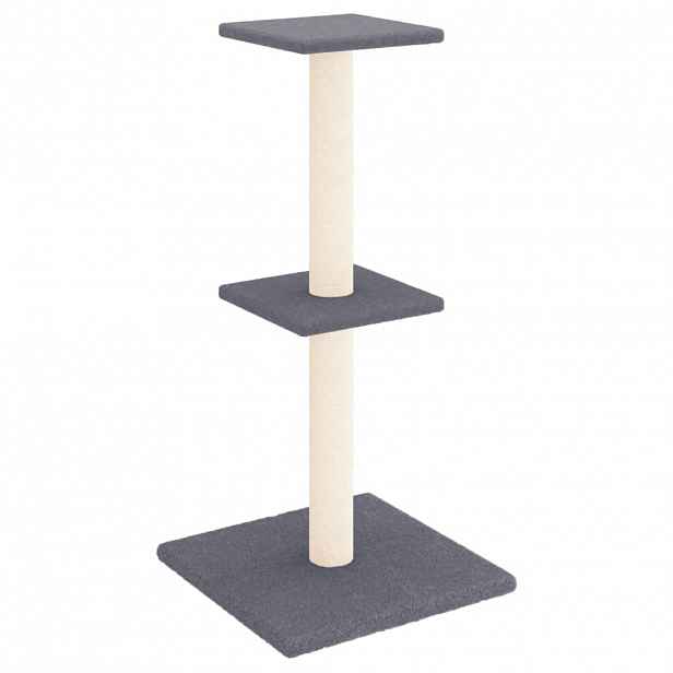 vidaXL Škrabadlo pro kočky se sisalovými sloupky tmavě šedé 73 cm