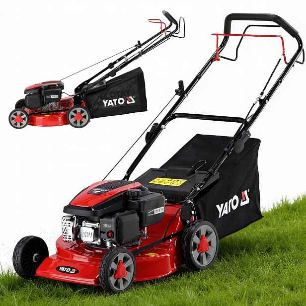 Benzínová Sekačka S Pohonem Kol 46 CM, Koš 60 L Pro Zahradu Yato YT-85502