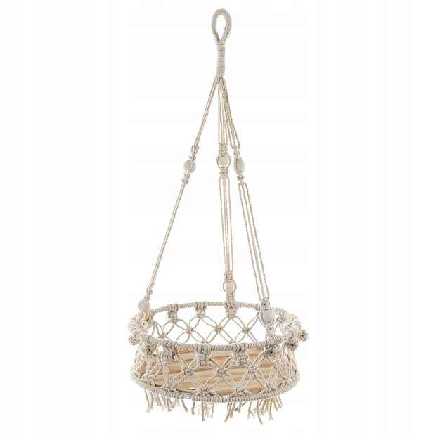 Květináč Krémový Hnědý 60x25cm Obal Na Květináč Závěsný
