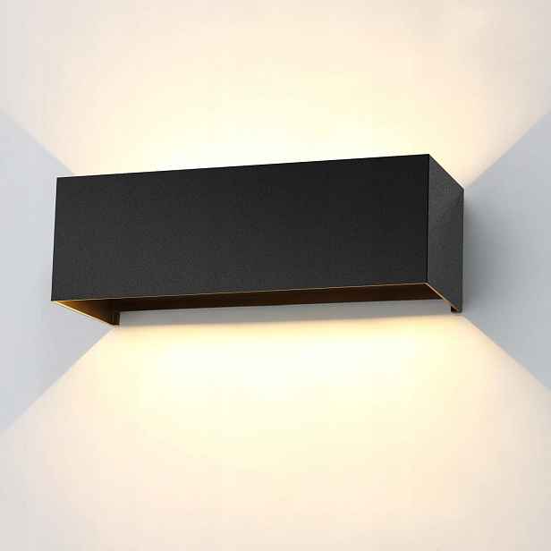Venkovní nástěnné Led svítidlo 30W IP65 Nástěnná fasádní lampa 3000K Černá