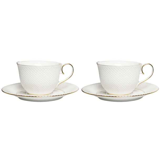 VERONI - Sada přátelská 2 x šálek a 2 x podšálek 250ml Puccini
