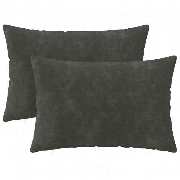 vidaXL Povlak na polštář 2 pcs HEERLEN Antracitová 50 x 80 cm