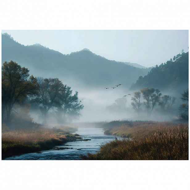 Wallarena FOTOTAPETA lesní jezero modrá 200x140 cm