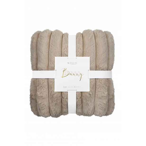 Deka Bunny 150x200 taupe Tlustá kožešinová nadýchaná