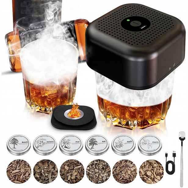 Elektrická Sada Na Uzení Whisky Se 6 Krabičkami Udících Štěpků