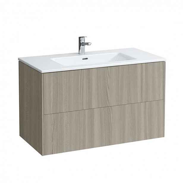 Laufen Pro S - Skříňka s umyvadlem, 100x50x61 cm, 2 zásuvky, světlý jilm H8649622621041