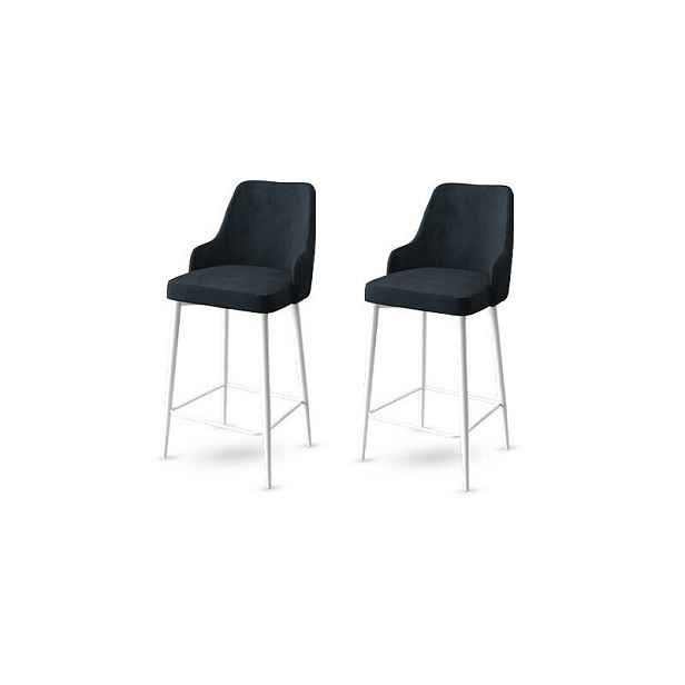 Sada barových židlí Enox Anthracite and White, 2 ks, 2 ks