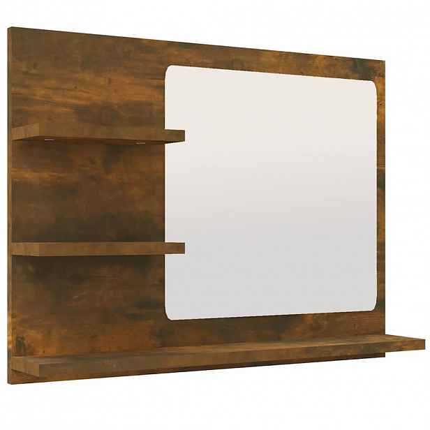 vidaXL Koupelnové zrcadlo kouřový dub 60x10,5x45 cm kompozitní dřevo