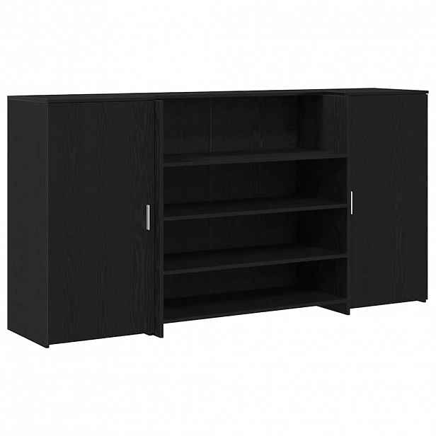 vidaXL Recepční stůl černý dub 200 x 50 x 103,5 cm, konstrukční dřevo