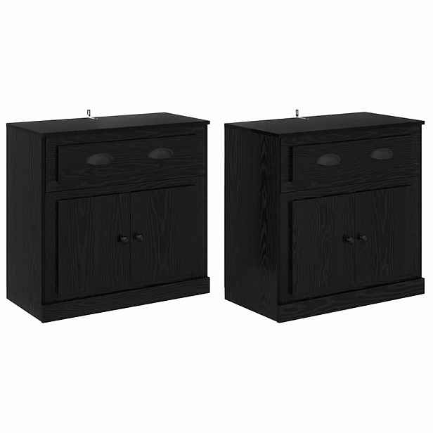 vidaXL Konzole 2 ks Černý dub 70 x 35,5 x 67,5 cm Kompozitní dřevo