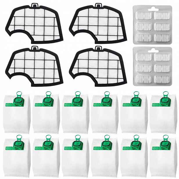 12 x Sáčky Pro Vorwerk Kobold VK140 VK150 Bag Náhrada 4 Filtry Bedee