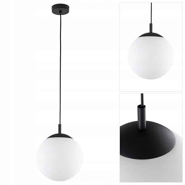 Bílá závěsná lampa Esme s nastavitelnou výškou v jídelně domu Tk Lighting