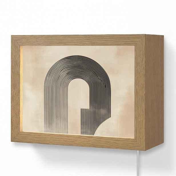 OnlyWow NÁSTĚNNÁ LAMPA Luk - Pruhy - Minimalistický - Černý 20x15 cm