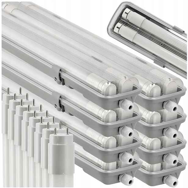 Hermetické svítidlo 60 cm Led lampa Led zářivky pro garážové dílny 8x