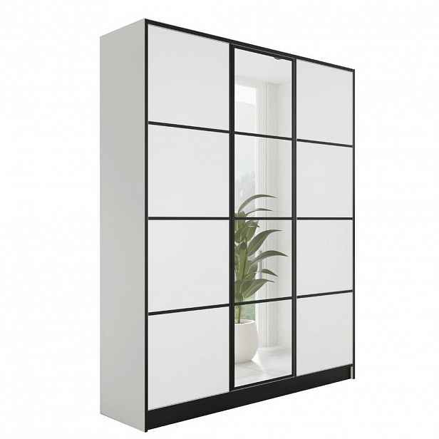 Kier Furniture ŠATNÍ SKŘÍŇ EDEN 3D v2 - 156,4x205x39 cm - Bílá