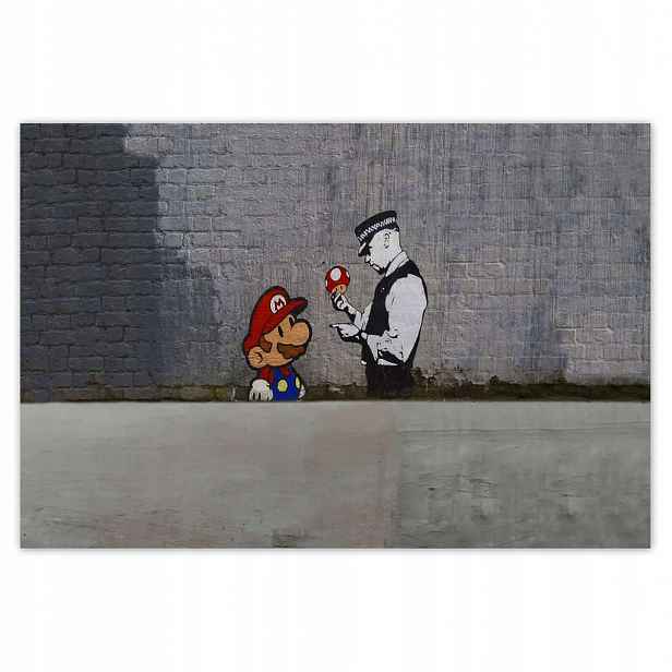 Plakáty 200x135 Banksy Houbař Policie