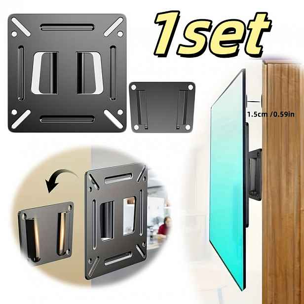 TEMU 1 Nástěnný držák pro TV a počítač pro náročné použití 14-24 palců VESA 100x100mm Nosnost 25,0 kg - Minimalistický železný instalaci