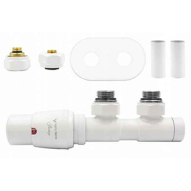 Termostatický ventil 50 mm Twins bílý matný levý Pex All in One