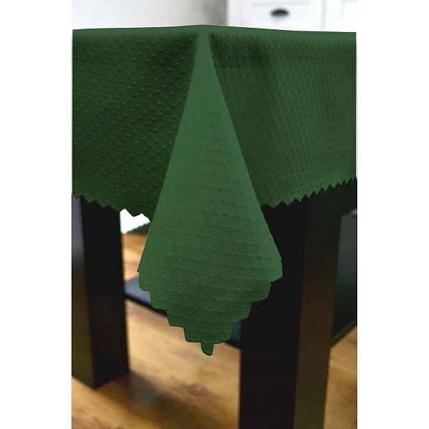 Plamovzdorný ubrus 150 x 350 cm oboustranný zelená barva