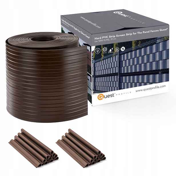 Stínící panelové pásy, 900 g/m2, silná, proti Uv záření, bronzová, 26 m klipy 20 ks
