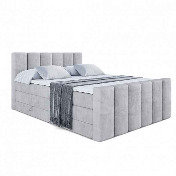 ALTDECOR POSTEL boxspring BOXI1-Z KING – 160x200 – H3/H4 – světle šedá