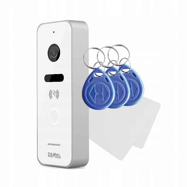 Kazeta Vnější panel Hd Čtečka klíčů a karet RFiD Bílá