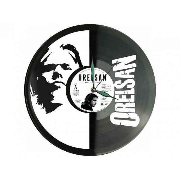 OrelSan Dárek Vinyl Nástěnné hodiny Vinylová deska Unikátní dekorace pro F