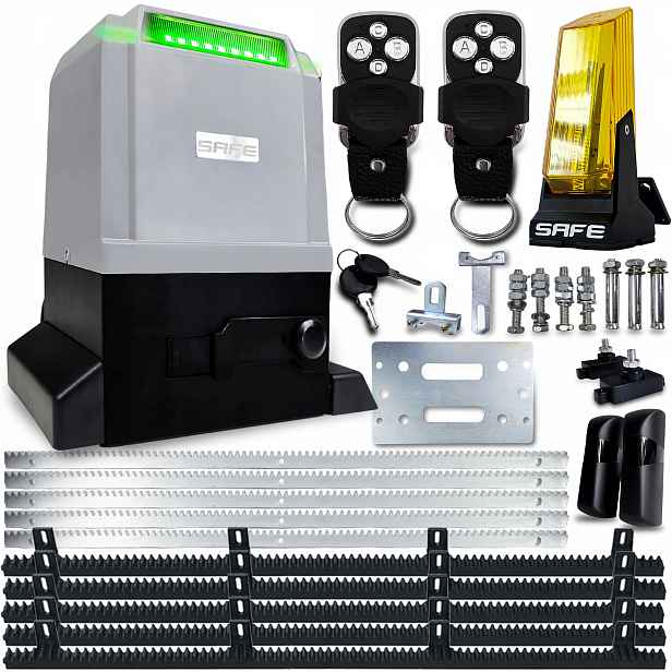 Set Pohon Pro Posuvnou Bránu 800 kg 2 ovladače 5 X lišta lampa automat