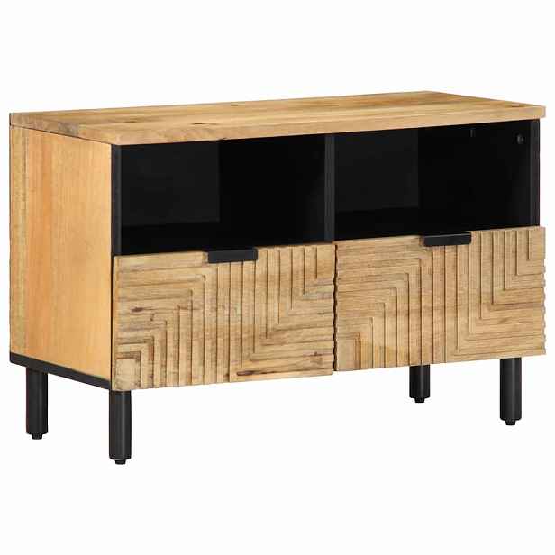 vidaXL TV skříňka hnědé 70x33x46 cm masivní mangovníkové dřevo