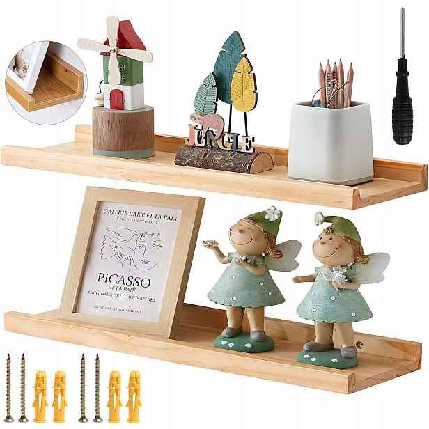 2 Ks Police Do Kuchyně Obývacího Pokoje Loft Moderní Na Knihy Dekorace 60X12 CM