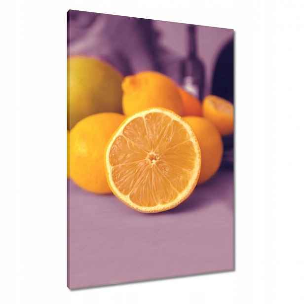 Obrazy 70x100 Citronky ve fialové barvě