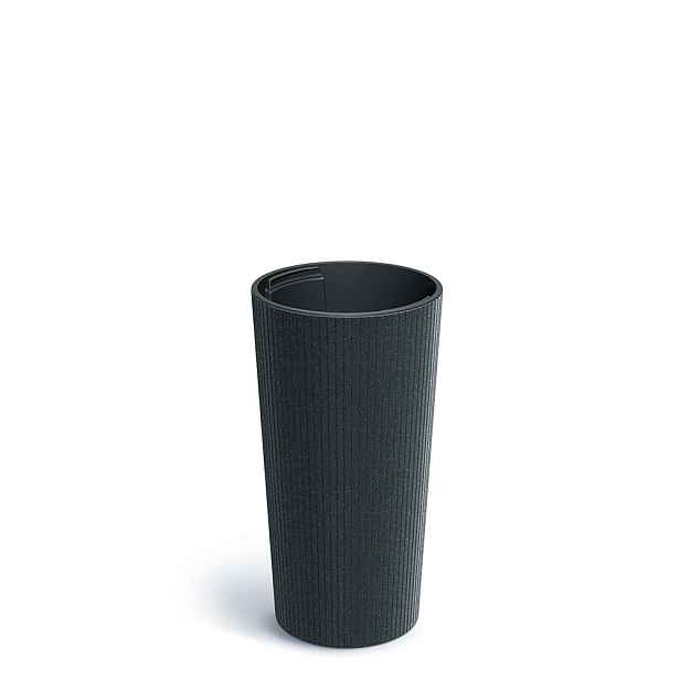 Prosperplast Květináč Lamie Slim Eco Wood antracit, varianta 20 cm