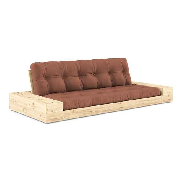 Rozkládací pohovka v cihlové barvě 244 cm Base – Karup Design