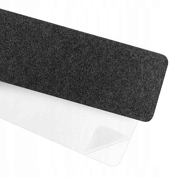 Schodišťový koberec samolepicí, protiskluzový 76 x 20 cm, černý, 15 ks