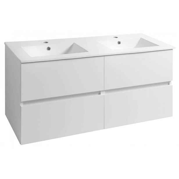 Aqualine Paneda - Umyvadlová skříňka 119x55x45 cm, bílá PN212