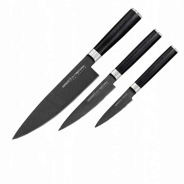 Sada 3 nožů Samura Mo-V Stonewash AUS-8