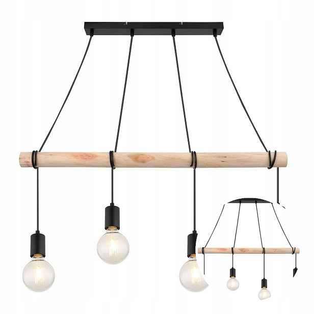 Závěsná lampa Stropní Svítidlo Černá Kov Industriální Pablo Rabalux