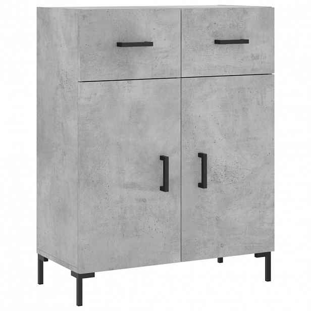 vidaXL Příborník betonově šedý 69,5 x 34 x 90 cm kompozitní dřevo