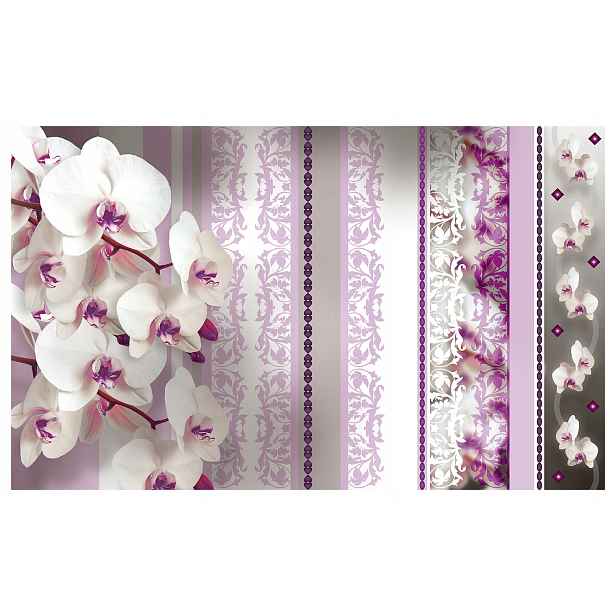 Fototapeta Bílé a růžové orchideje na pastelovém pozadí 368x254 lepidlo