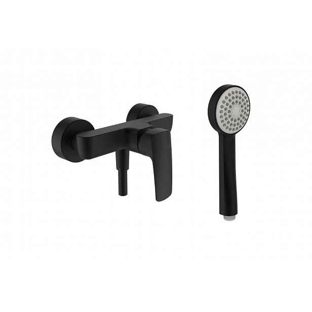Laufen Laurin - Sprchová baterie s příslušenstvím, 1 proud, matná černá HF500750428600