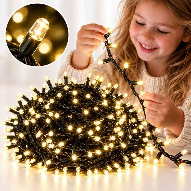 Led světla teplá bílá 1000 Led 63 m zahrada sál vánoční stromek