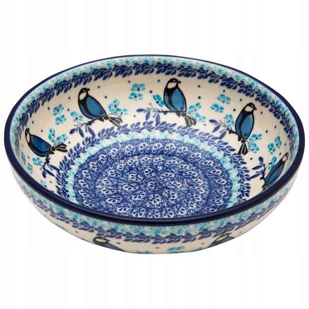 Miska na müsli polévku 17 cm Ceramika Artystyczna Bolesławiec 2679 Sikorki