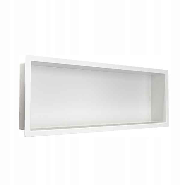 Wall-box One Výklenková police z nerezové oceli bílá 60x20x10 cm