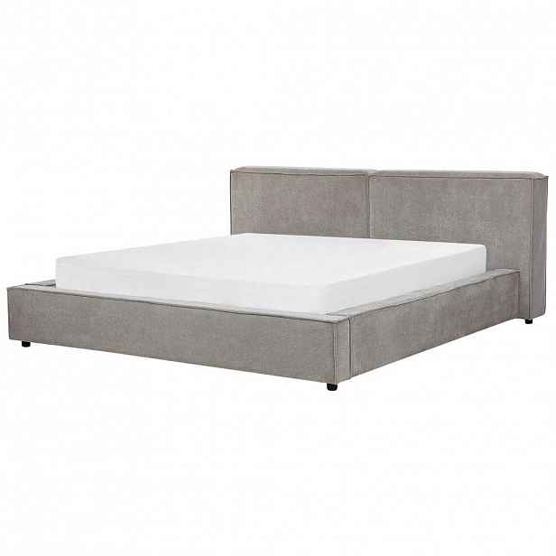 Beliani ČALOUNĚNÁ POSTEL 180/200 cm Šedá Linards