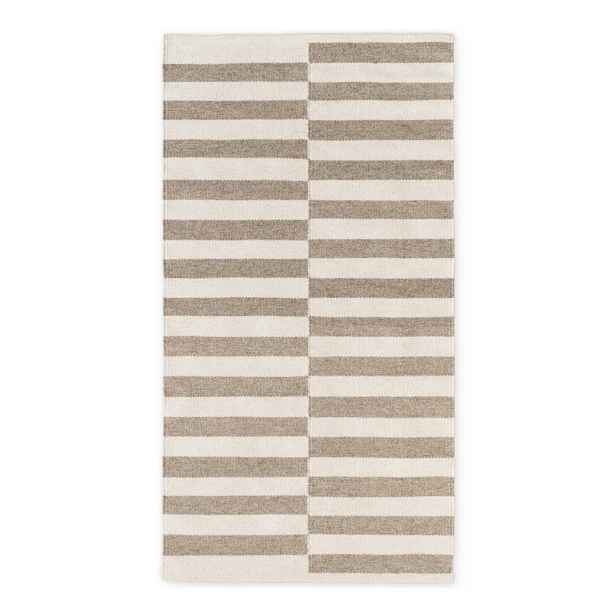 Bílý/šedý oboustranný/ručně tkaný vlněný koberec 80x150 cm Vika – Hanse Home
