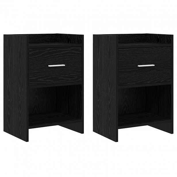 vidaXL Noční stolky 2 ks Černý dub 40 x 30 x 60 cm Kompozitní dřevo