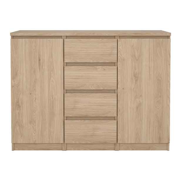 Komoda v dekoru dubu v přírodní barvě 121x91x50 cm Naia – Tvilum