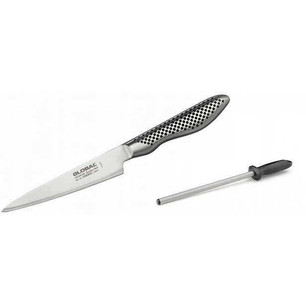Nůž univerzální 11 cm Global GS-36 Plus brousek Taidea T0825D
