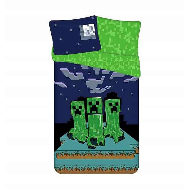 Povlečení z bavlny 140x200 Minecraft Sssleep Tight povlak na polštář 50x70