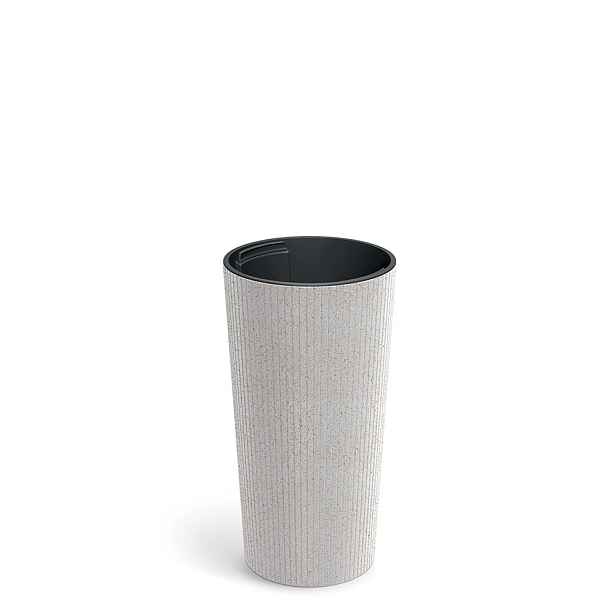 Prosperplast Květináč Lamie Slim Eco Wood bílý, varianta 25 cm